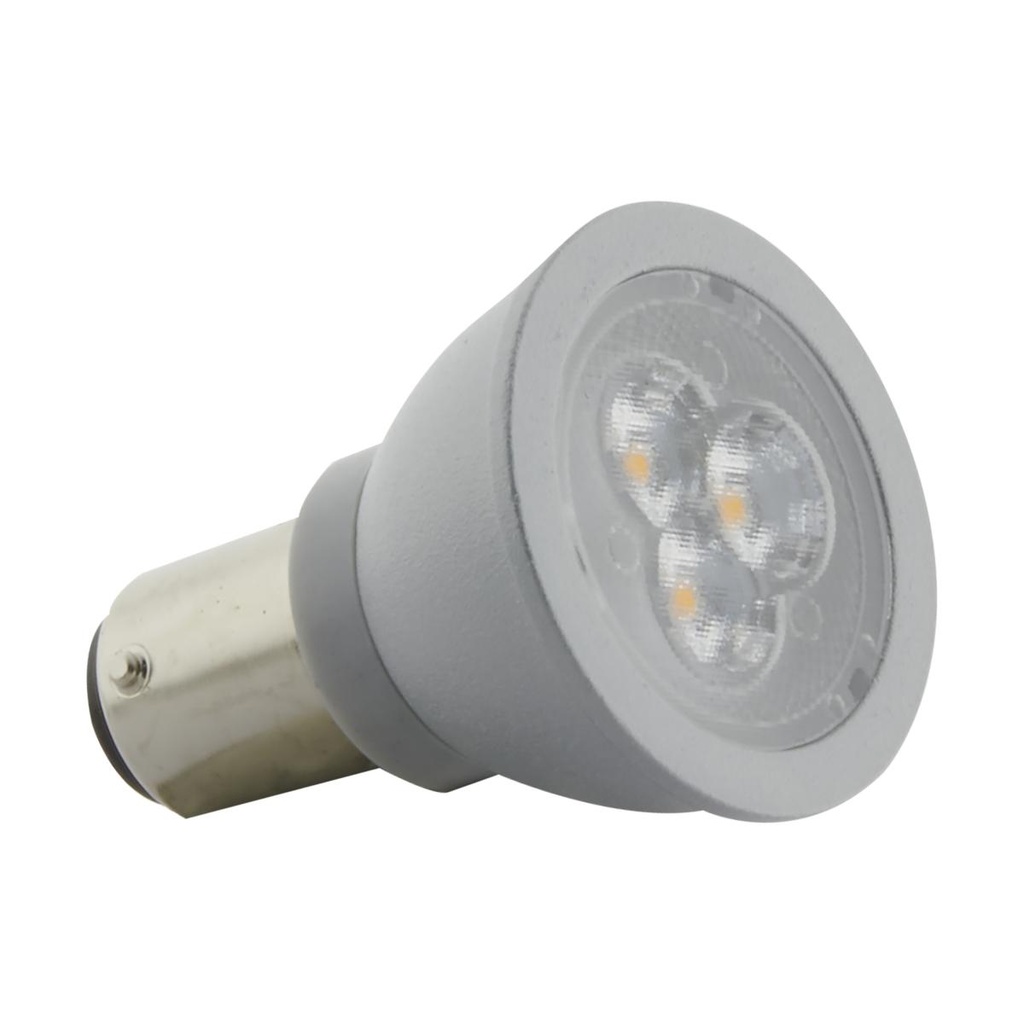 Satco 3 Watt; ALR12 LED; 3000K; Double Contact Base; 12 Volt