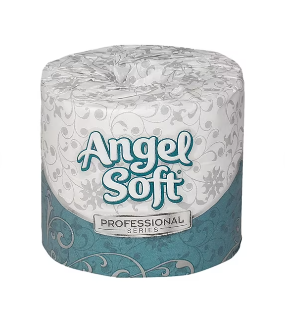 Angel Soft Professional® Toilet Paper & Tissue Roll 4.05x4 In 2ply White Embossed 450 Sheets/Roll 80 Rolls/Case