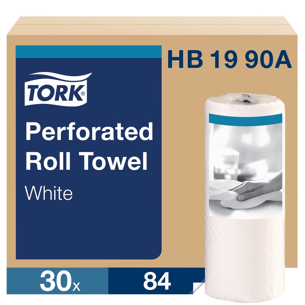 Tork® Kitchen Roll Towel, White, 9" x 11", 2-Ply, 1/CS/30