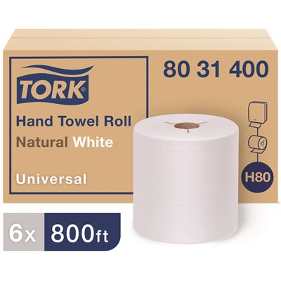Tork Roll Paper Towel 8in 800 Ft White Standard Roll 6 Rolls/Case