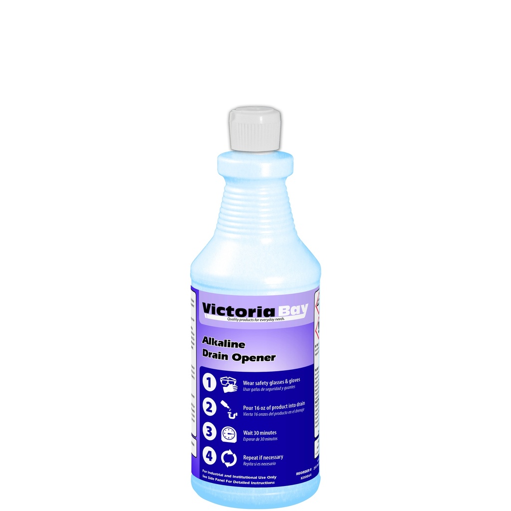 Victoria Bay Alkaline Drain Opener 32 FLOZ 12/Case