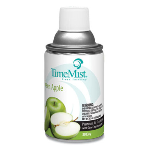 TimeMist Metered Air Freshener Refill, Green Apple, 5.3 oz Aerosol Spray, PK12