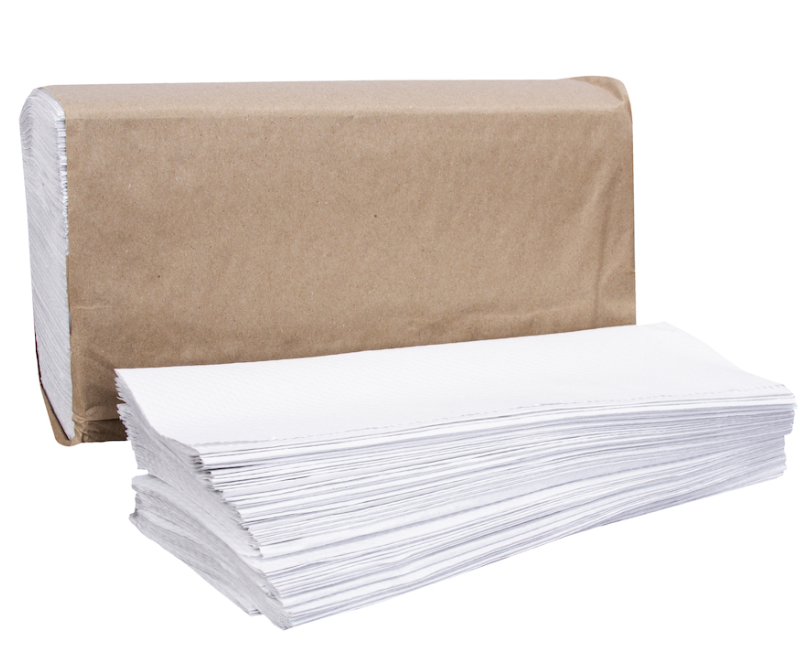 Right Choice™ Paper Multifold Towel 1-Ply 250-Sheets, White, 9" x 9.45", 16/250/Cs