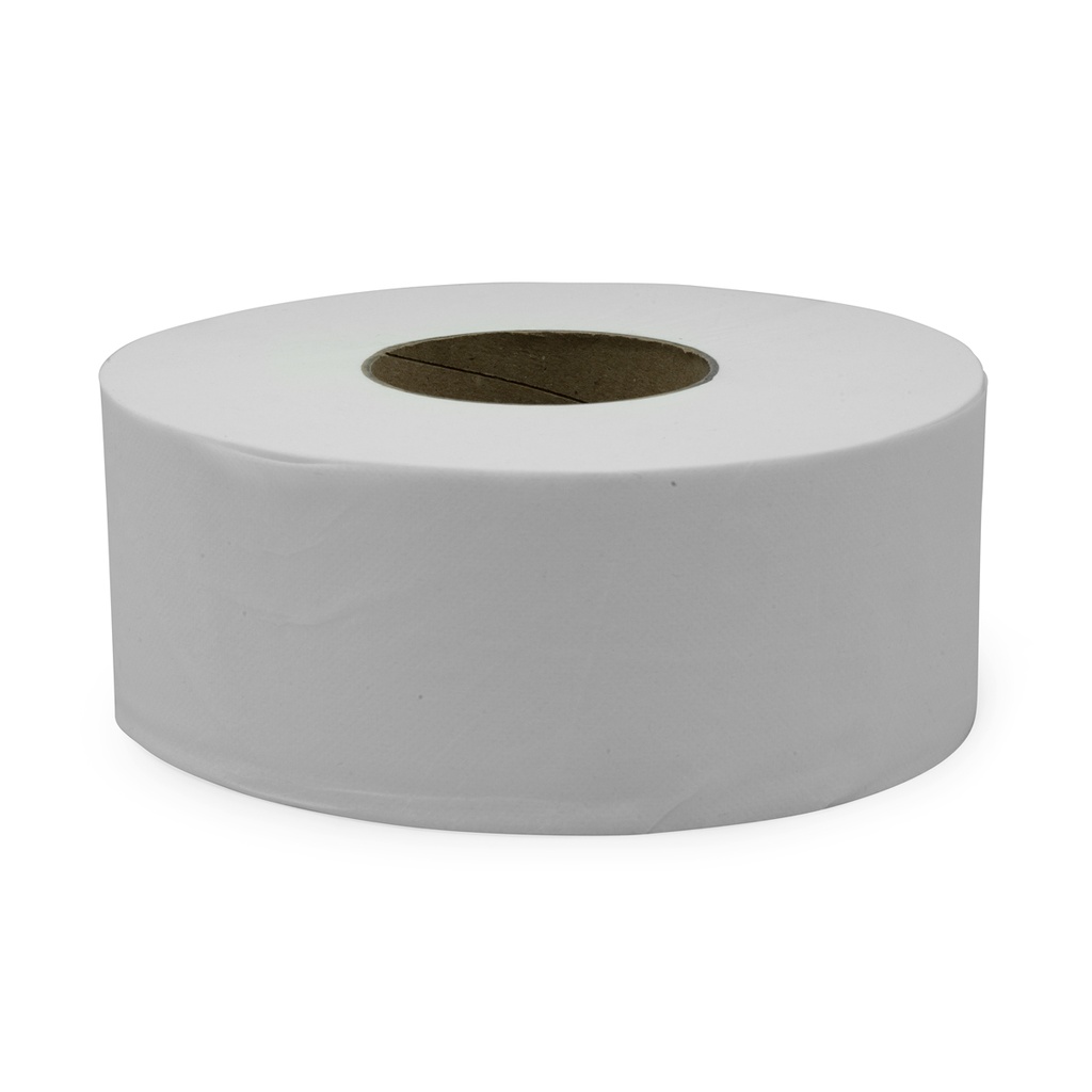 Victoria Bay Toilet Paper & Tissue Roll 3.3 In 2ply Virgin Paper White Embossed Jumbo Jr (Jrt) 12 Rolls/Case