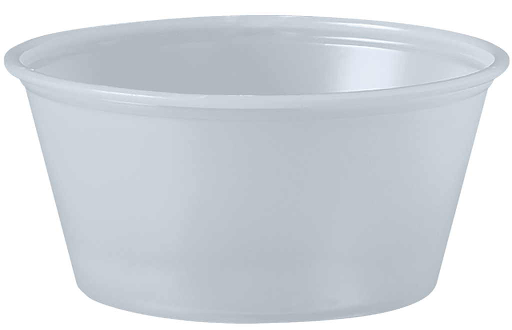 SOLO 3.25 oz HIPS Plastic Portion Container - Translucent, PK2500
