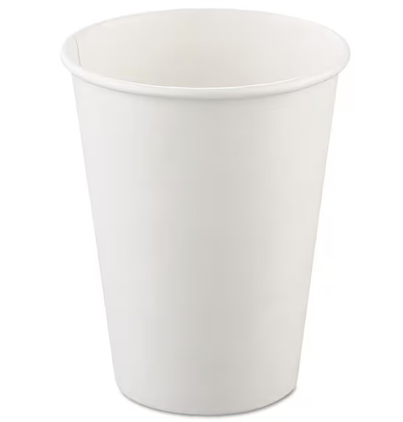 SOLO 12 oz SSP Paper Hot Cup - White, PK1000 PK