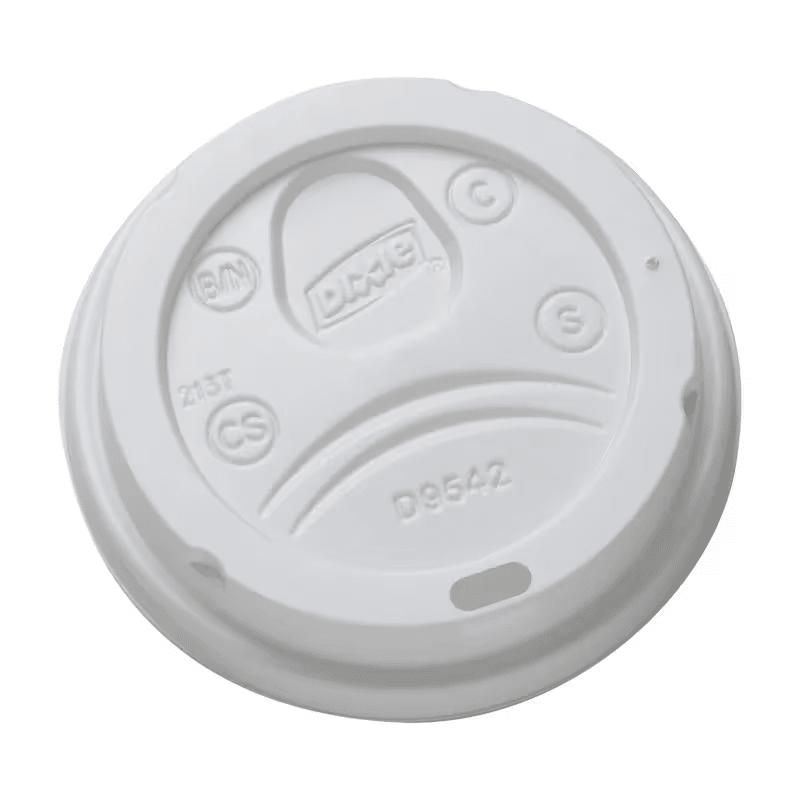DIXIE Dome Plastic Hot Cup Lids, Large, White, (1,000 Lids per Case)