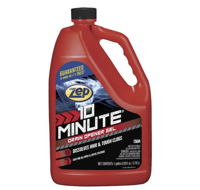 ZEP 10 Minute Clog Remover Drain Opener Gel 1 GAL
