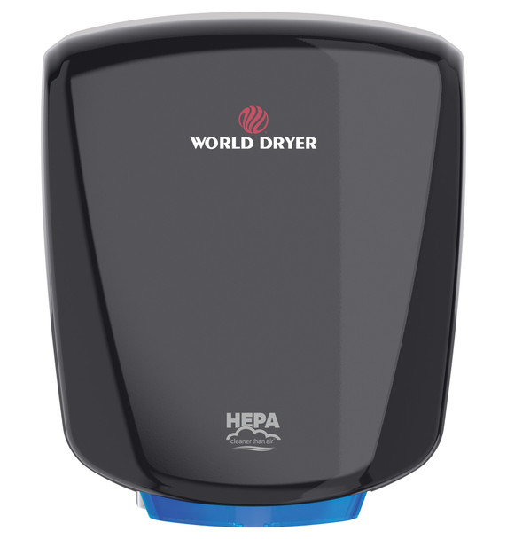 WORLD DRYER VERDEdri Q-162A2 120-277V Black Aluminum Hand Dryer