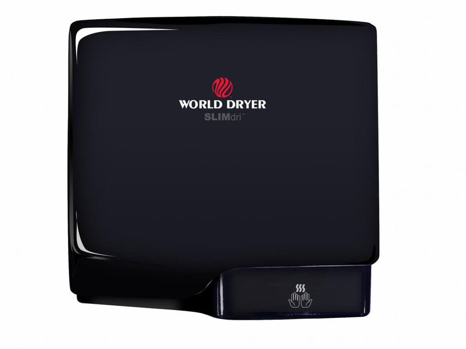 WORLD DRYER SLIMdri L-162A 120-277V Hand Dryer Black Aluminum