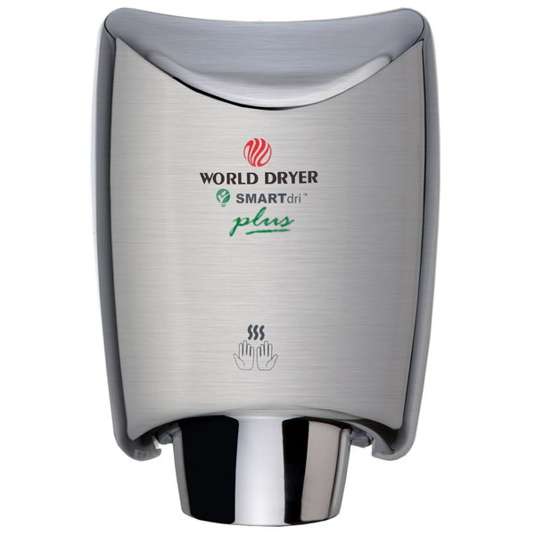 WORLD DRYER SMARTdri Plus K-973P2 110-120V Brushed Stainless Steel Hand Dryer