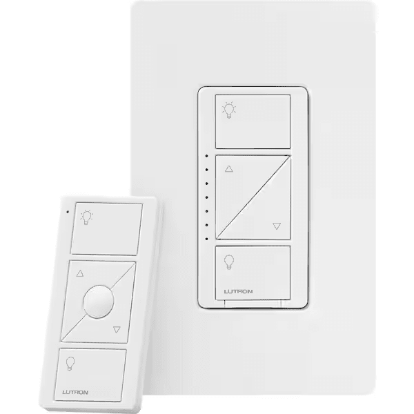 LUTRON In-Wall Smart Dimmer Switch + Remote Kit, 120V AC