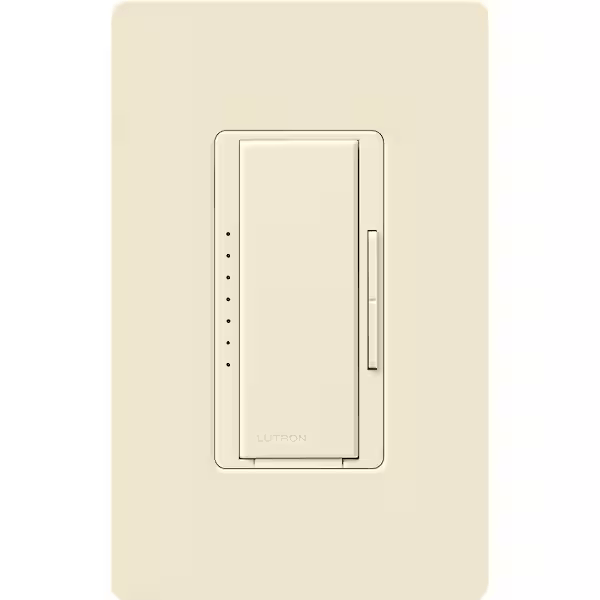 Lutron Maestro LED+ Dimmer Switch for Dimmable LED Bulbs, 150W/Single-Pole or Multi-Location, Almond
