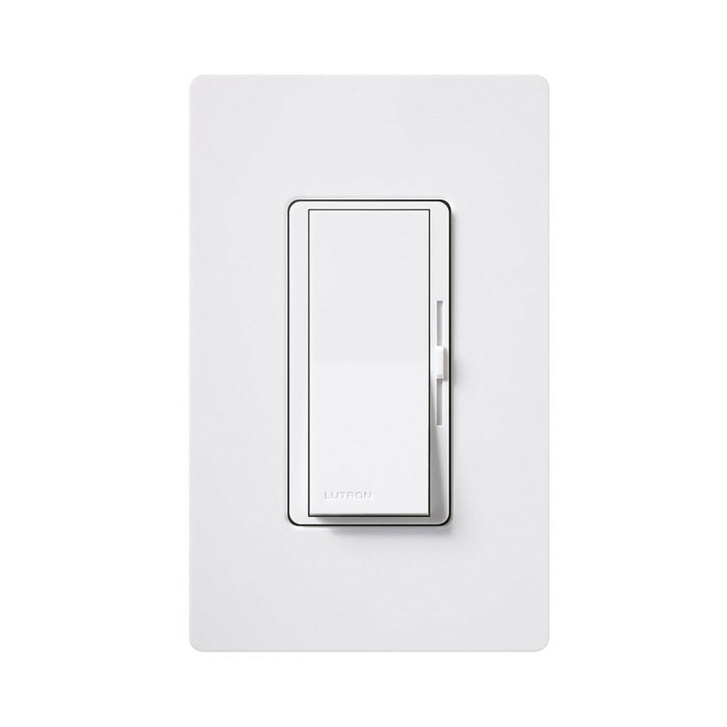 Lutron Diva LED+ Dimmer Switch for Dimmable LED and Incandescent Bulbs, 150-Watt/Single-Pole or 3-Way, White