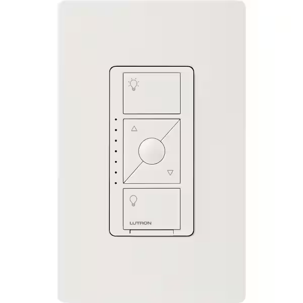 Lutron Caseta Smart Dimmer Switch for ELV+ Bulbs, 250W LED, PD-5NE-WH, White