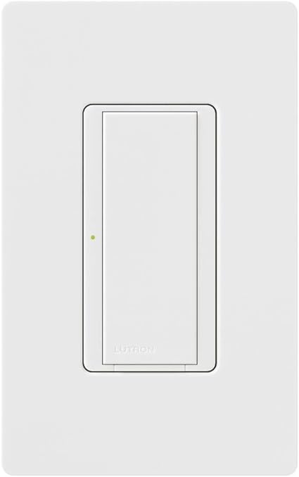 Lutron Maestro Digital Switch, 8A Single Pole/Multi Location, MA-S8AM-WH, White