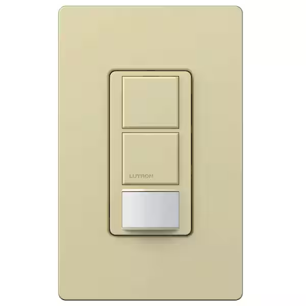 Lutron Maestro Dual Circuit Motion Sensor Switch, 6-Amp, Single Pole, Ivory