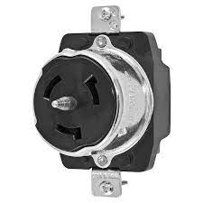 Twist-Lock Receptacle, 50A, 3 Phase 480V AC, Black