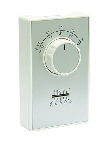 TPI Corp Line Voltage Thermostat 1-Pole Heat Only 50-90 DEG F Control Snap Action SPST Switch Wall Mount