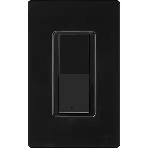 Lutron Claro On/Off Switch, 15-Amp, Single-Pole, CA-1PS-BL, Black