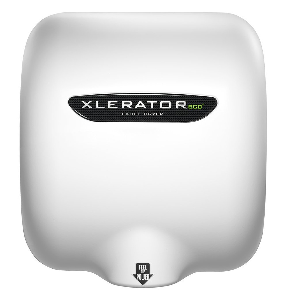 XleratorECO XL-BW-ECO XL-BW-ECO Hand Dryer XLERATOR Automatic, Surface-Mounted, White Thermoset (BMC) Cover, 110-120V Standard Nozzle