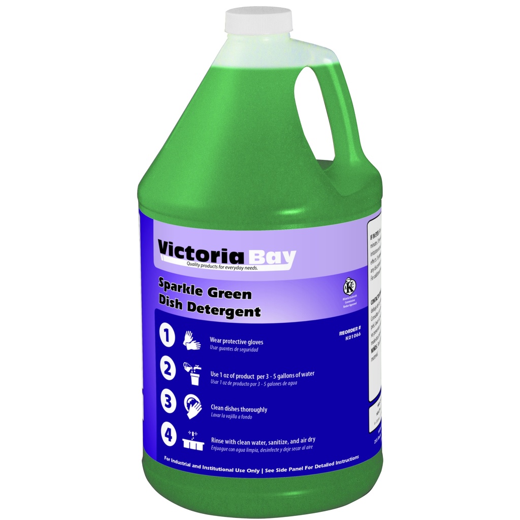 Victoria Bay Sparkle Green Dish Detergent 1 Gal 4/Case