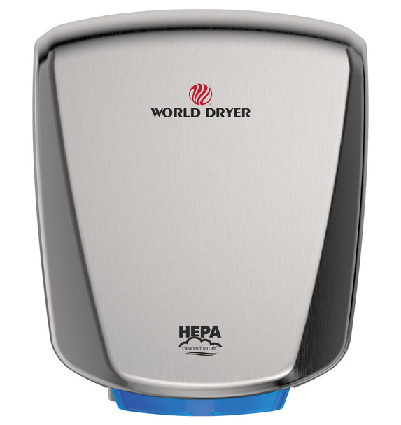 WORLD DRYER VERDEdri Q-973A2 120-277V Brushed Stainless Steel Hand Dryer