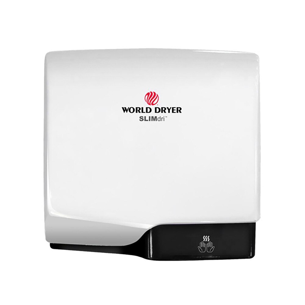 WORLD DRYER SLIMdri L-974A 110-240V Aluminum White ADA Hand Dryer