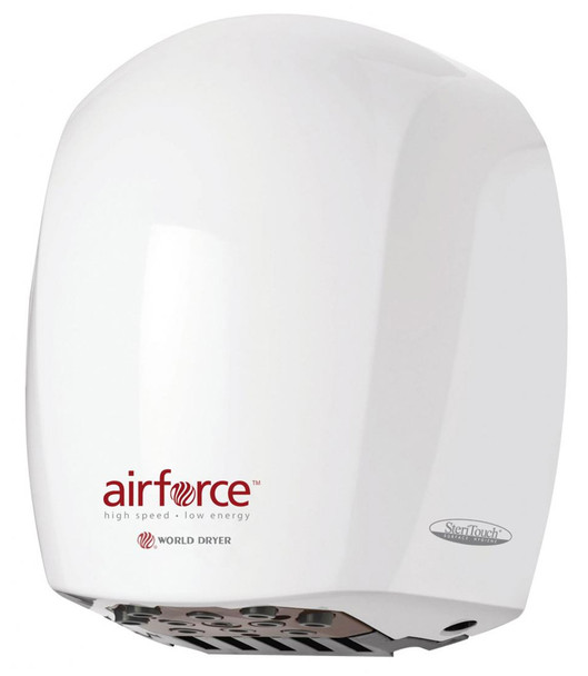 WORLD DRYER Airforce J-974A3 110-120V Aluminum White Hand Dryer