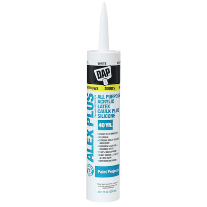 DAP ALEX PLUS 10.1 oz. Clear Acrylic Latex Caulk Plus Silicone