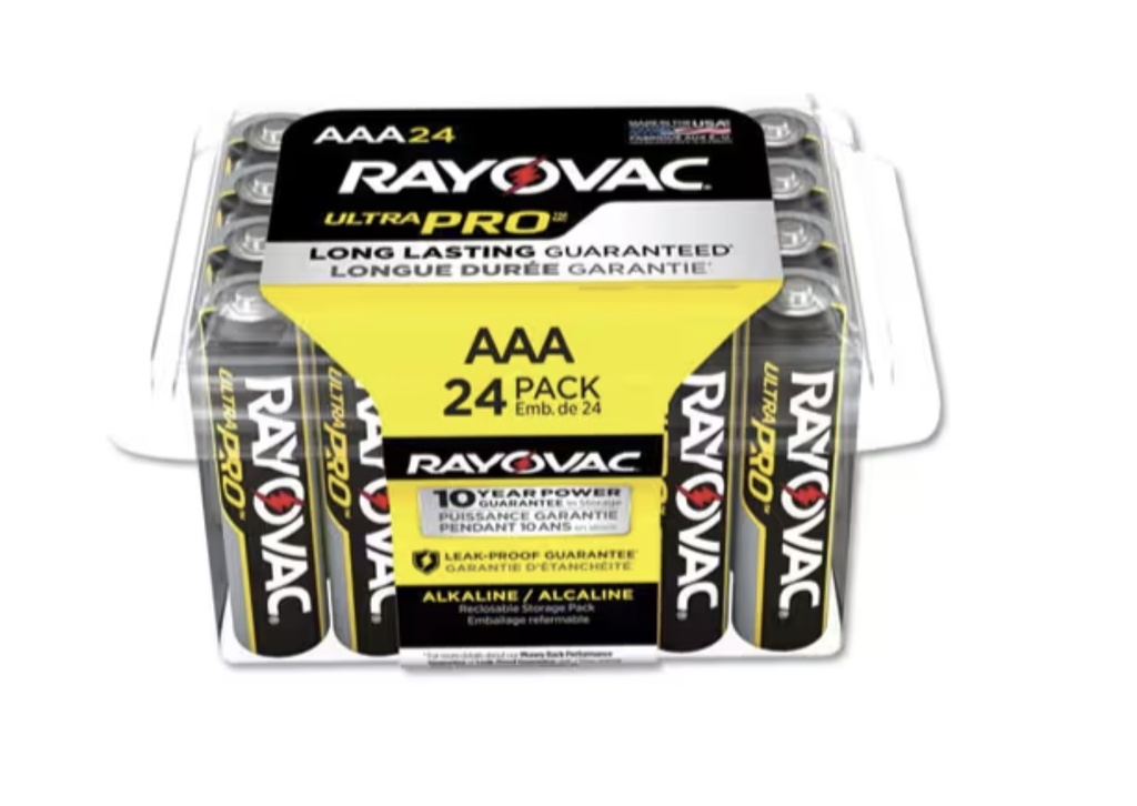 RAYOVAC UltraPro AAA Alkaline Battery 24 Pack