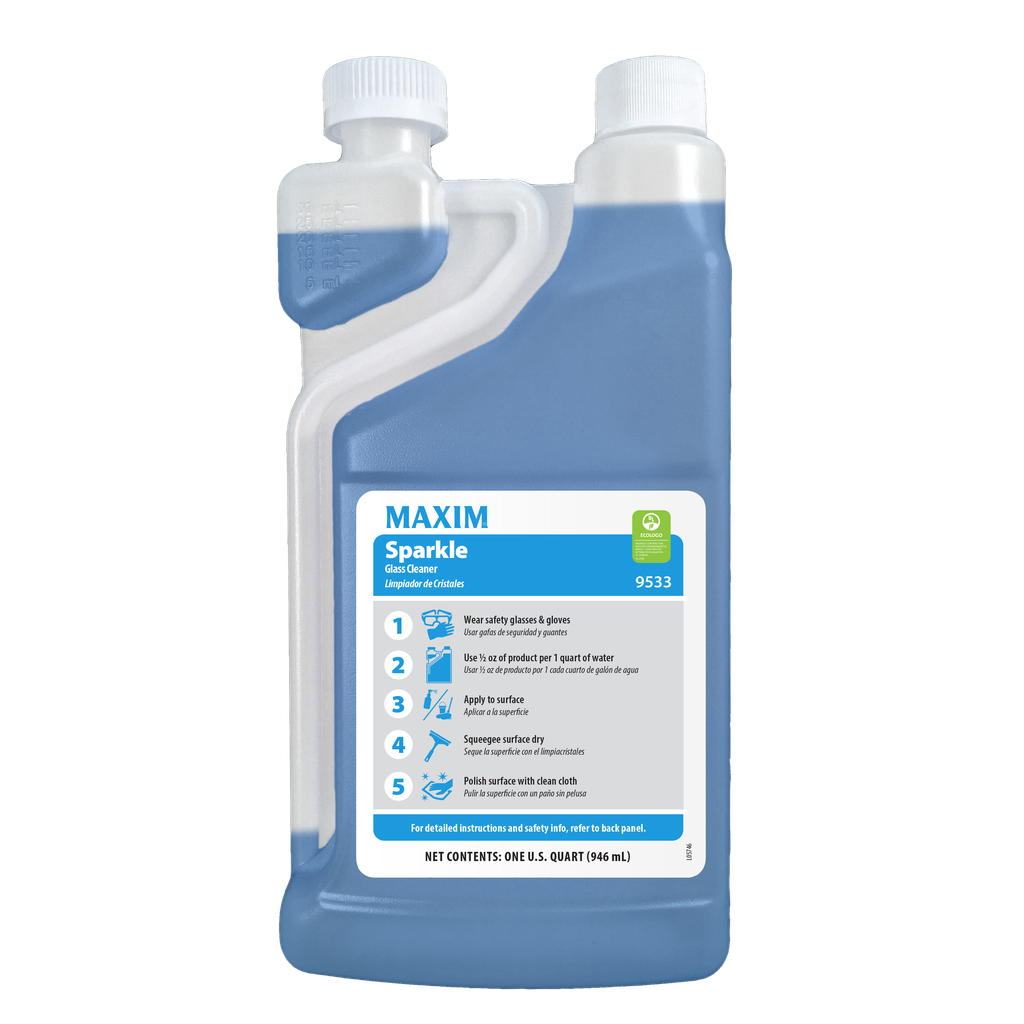 Maxim Sparkle Glass Cleaner Cs 6/32oz EZ Squeeze