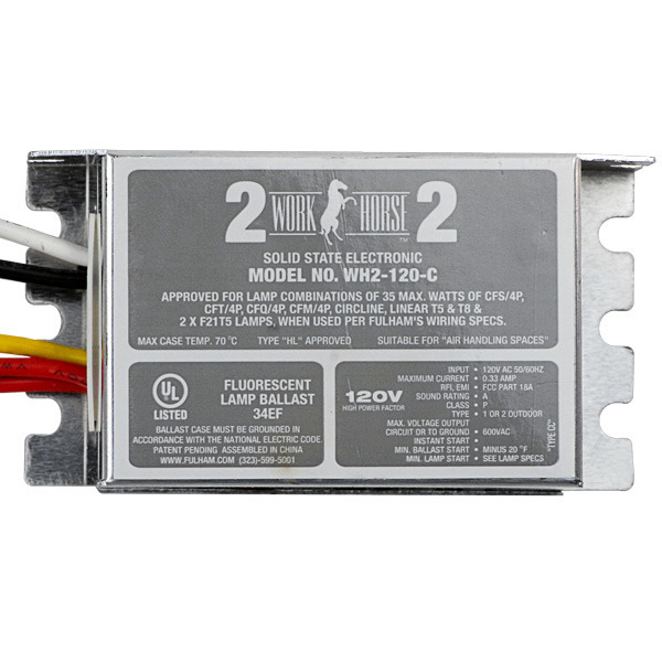 Fulham WorkHorse Fluorescent Ballast 120V Multi Lamp Indoor/Outdoor Rated