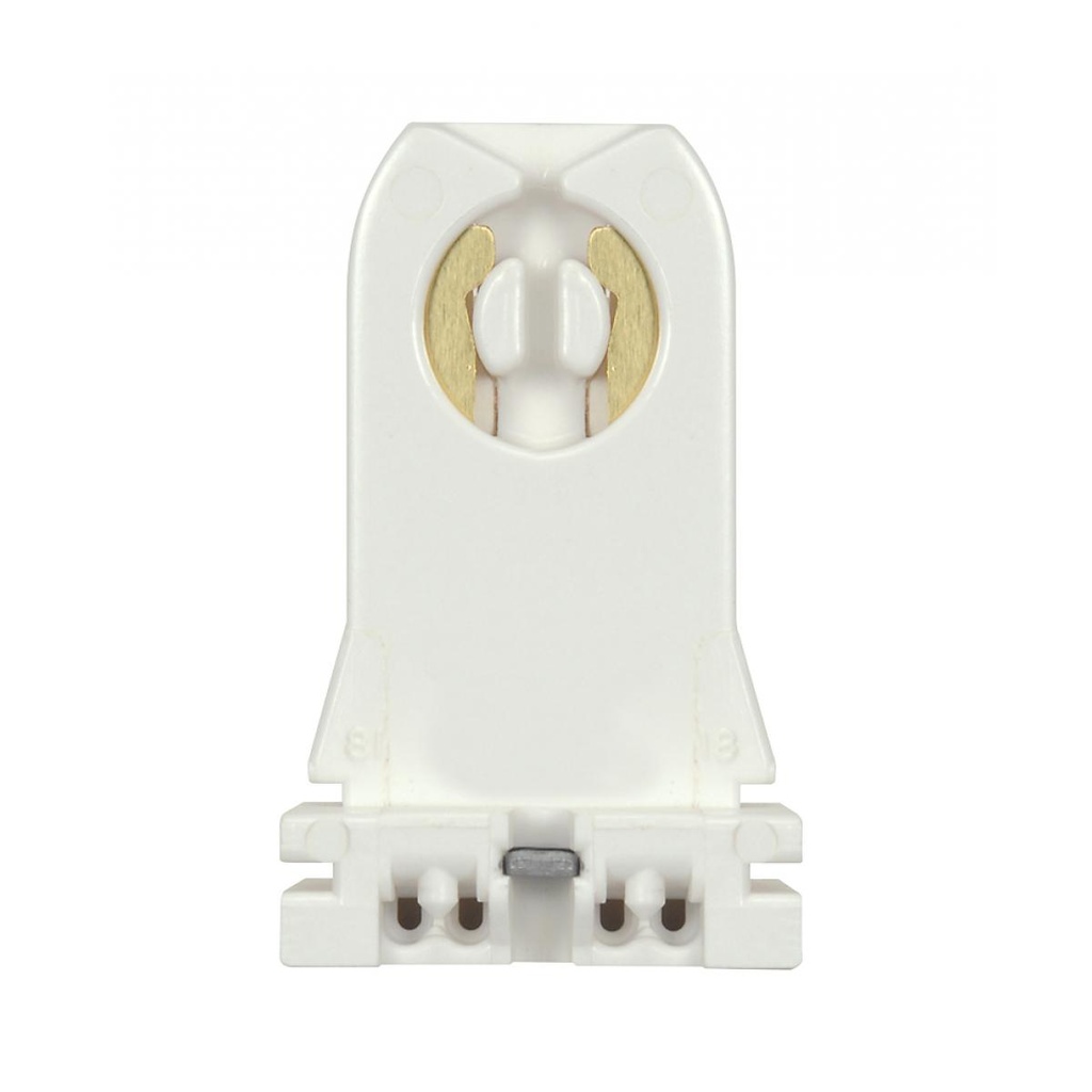 Satco Bi-Pin Lampholder; Tall; T8/T12 Bulbs; Turn-Type; G13 Base With Screw And Nut; Quickwire No. 18GA; 660W; 600V