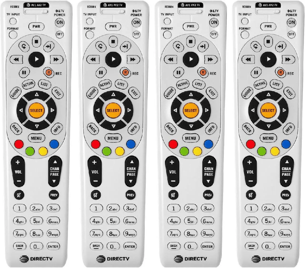 RF DIRECTV Remote Control Pack of 4 (Replaces RC65RX)