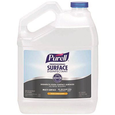 Purell Gal. Surface Disinfectant Pour Bottle Refill Professional Surface Disinfectant, Citrus Scent (4-Pack Per Case)
