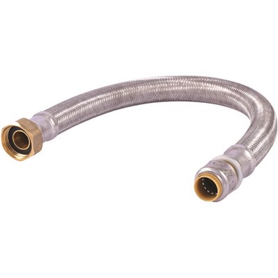 Sharkbite Max Flex Water Heater Connector 1/2" X 3/4" FIP X 18"
