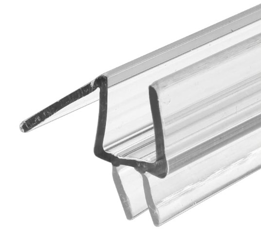 Frameless Shower Door Bottom Seal for 3/8 In. Thick Glass Doors