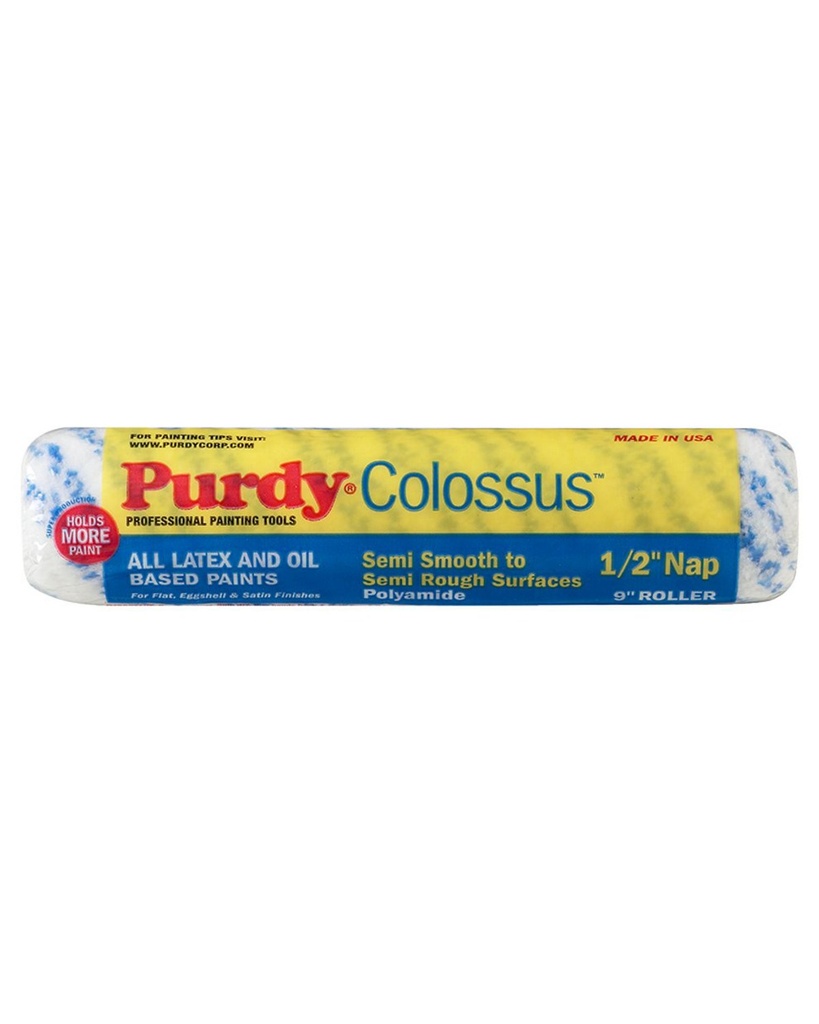 Purdy 9" Paint Roller 1/2" Nap,Polyamide