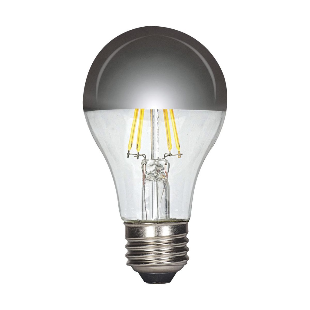 Satco 6 Watt A19 LED; Silver Crown; Medium base; 2700K; 90 CRI; 120 Volt
