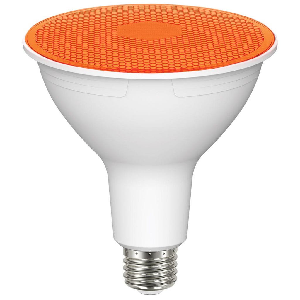 Satco 11.5 Watt PAR38 LED,Amber,90 degree Beam Angle, Medium base,120 Volt