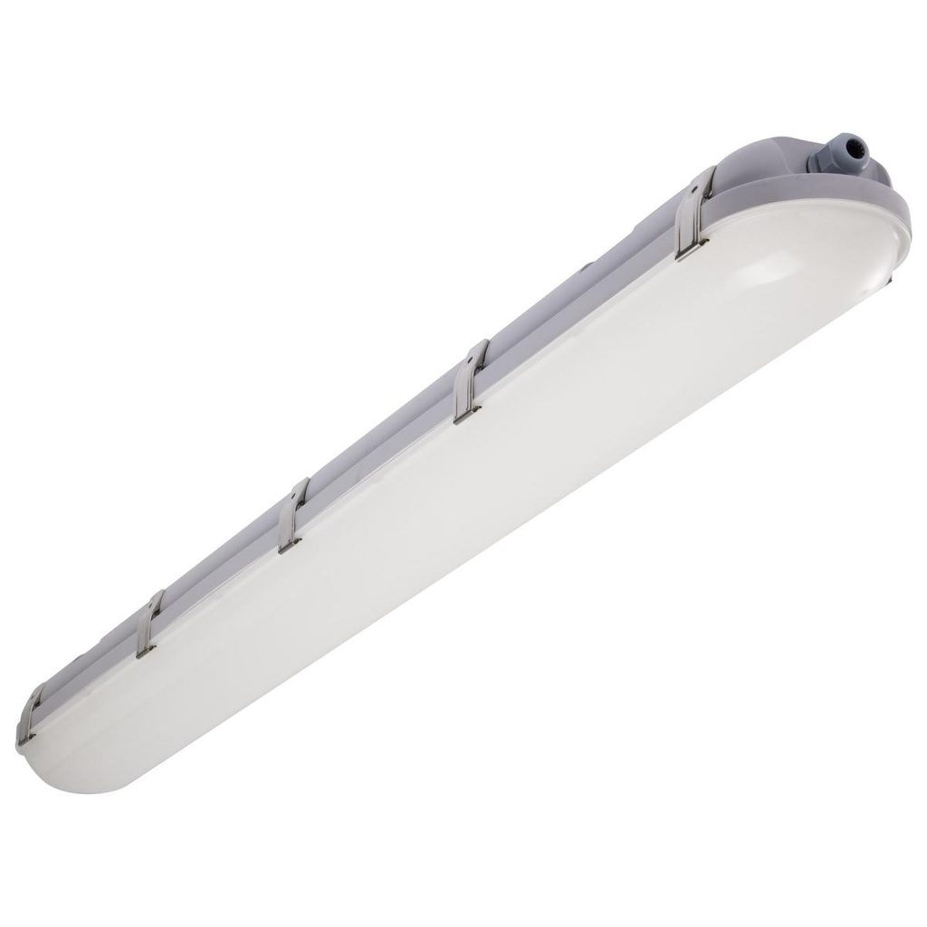 SATCO 4 Foot; Vapor Proof Linear Fixture; CCT & Wattage Selectable; IP65 and IK08 Rated; 0-10V Dimming