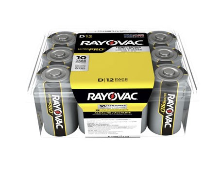 Rayovac UltraPro D Alkaline Battery - 12 Pack