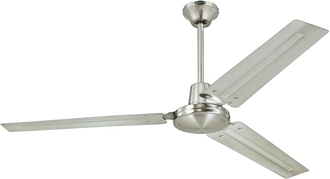 Westinghouse Lighting Industrial 56-inch Three Indoor Ceiling Fan, Brush Nickel
