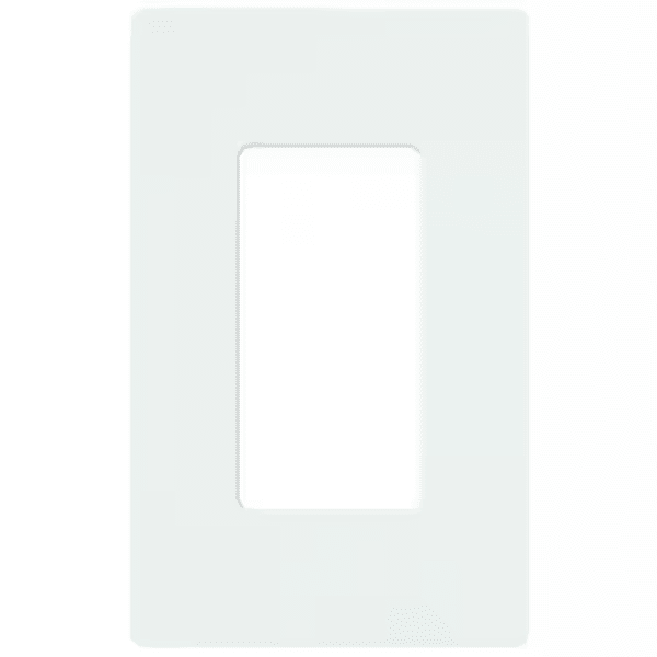 Lutron Claro 1 Gang Wall Plate for Decorator/Rocker Switches, Gloss, White
