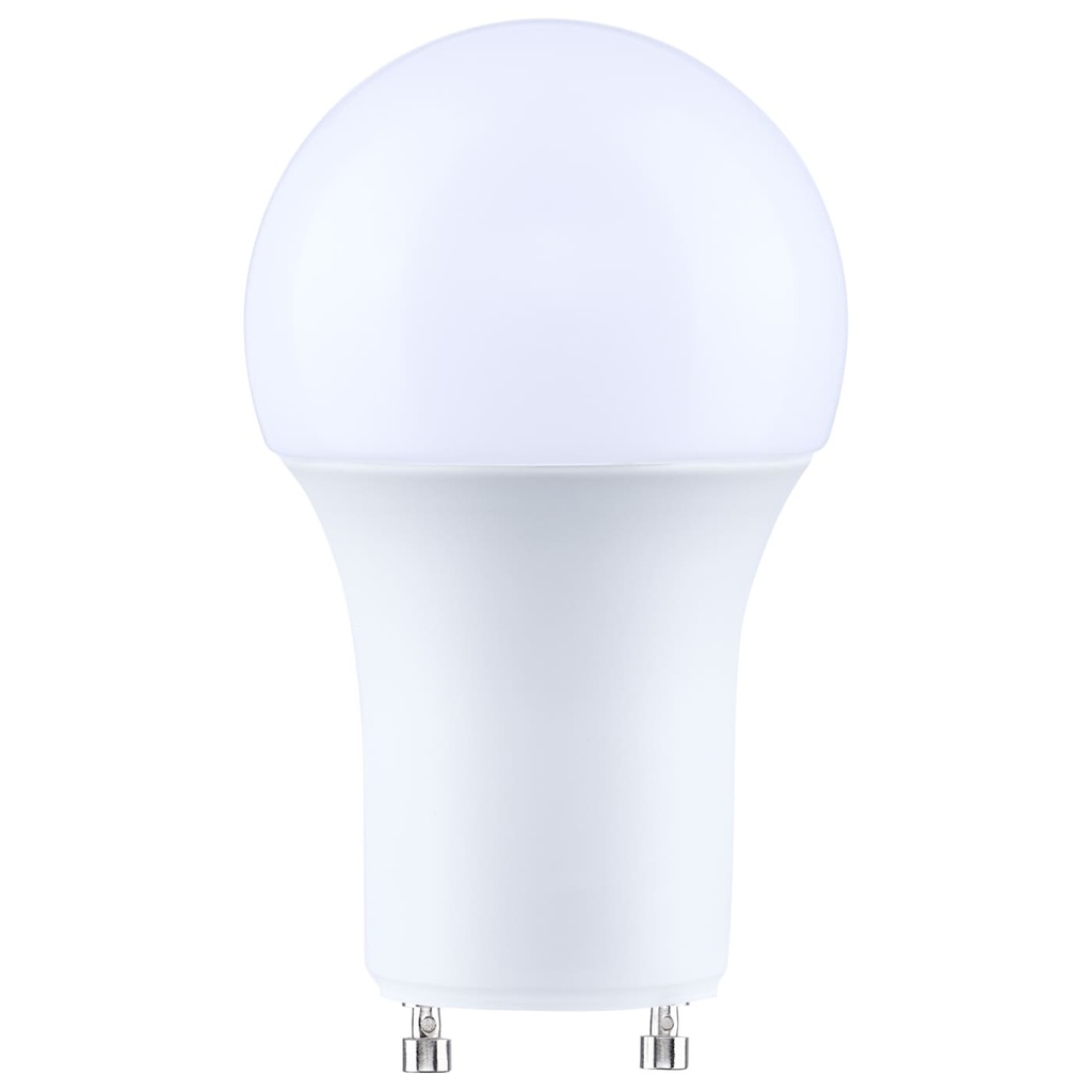 Satco 9.5 Watt A19 LED; 3000K CCT; 90 CRI; Bi Pin GU24 Base; Plastic; Dimmable; 120 Volt