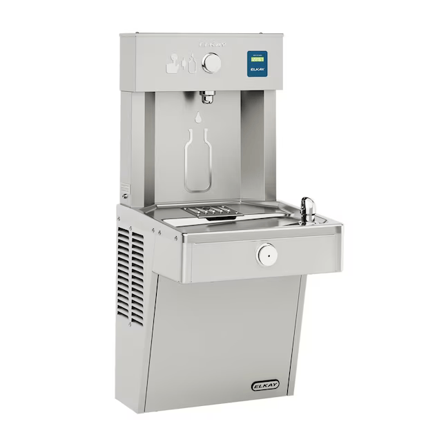 Elkay VRC8WSK Wall Mount, Vandal Resistant, Refrigerated EZH2O & ADA Water Fountain (Non-Filt.)