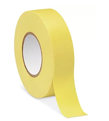 TEMFLEX VINYL ELECTRICAL TAPE 165 YELLOW 3/4IN X 60FT (19 MM X 18 M) 6 MIL
