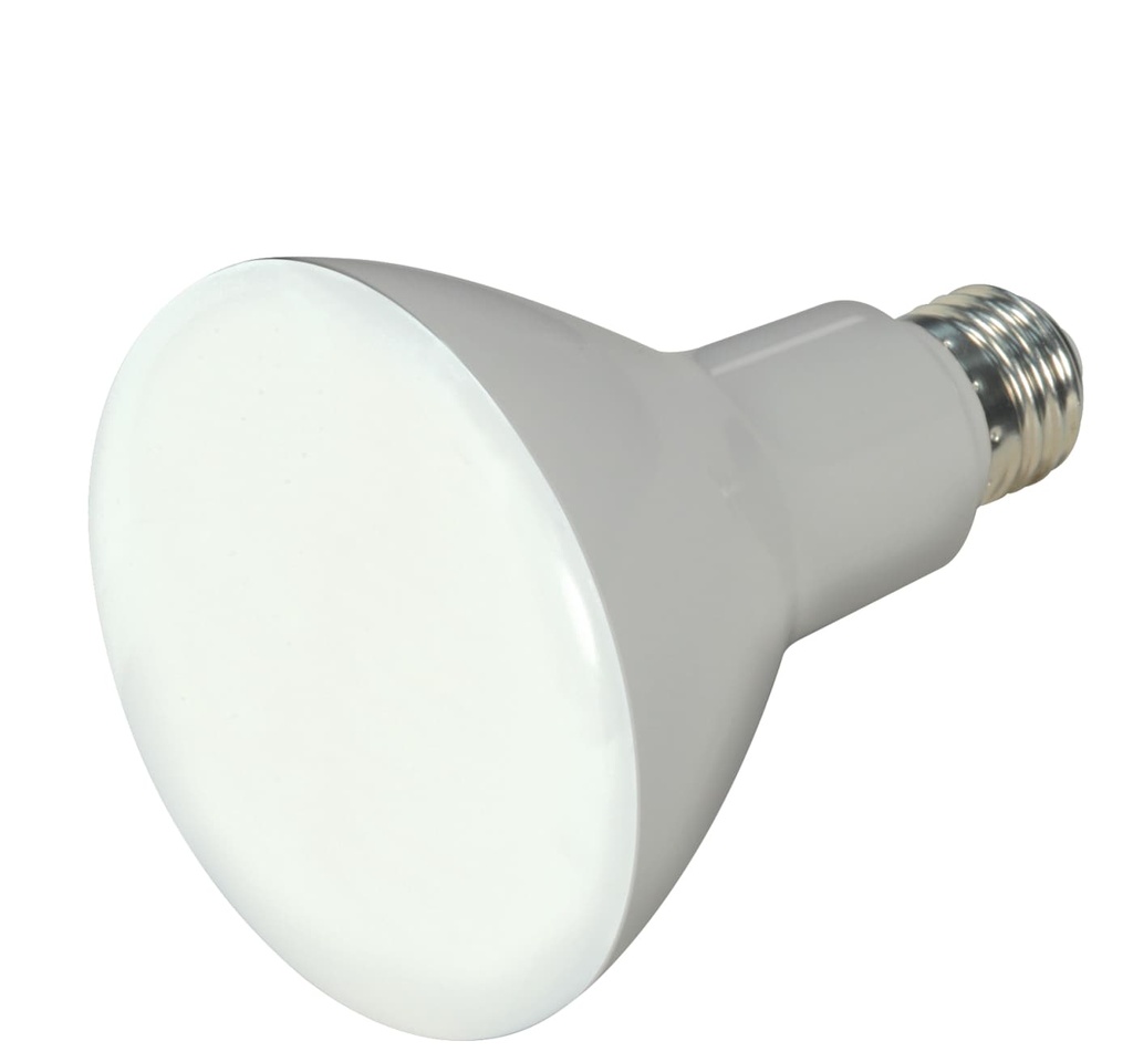 Satco 8 Watt, BR30 LED, Medium base, 2700K, 105 deg. Beam Angle, 120 Volt, 2-Pack Display Pack