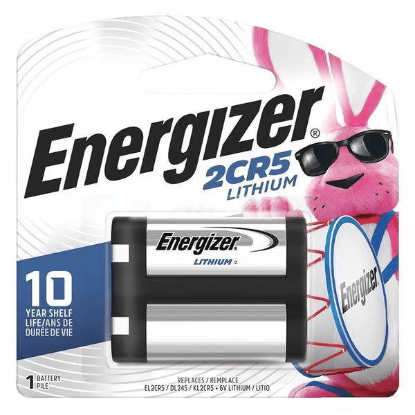Energizer Lithium Cell Battery, 2CR5, 6V